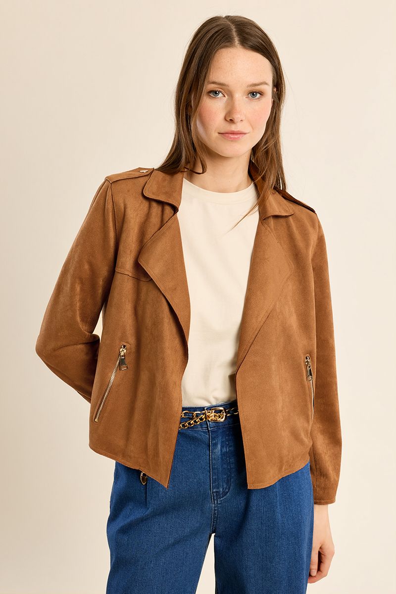 Veste perfecto en suédine, MOLLY BRACKEN