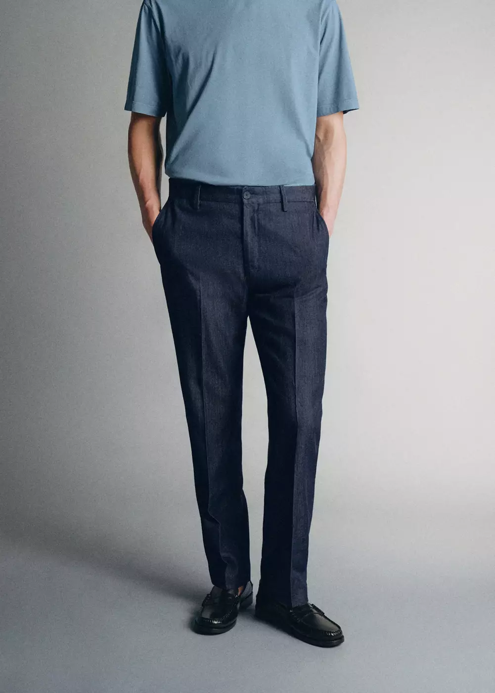 Pantalon en jean en lyocell et coton italien, MANGO MAN