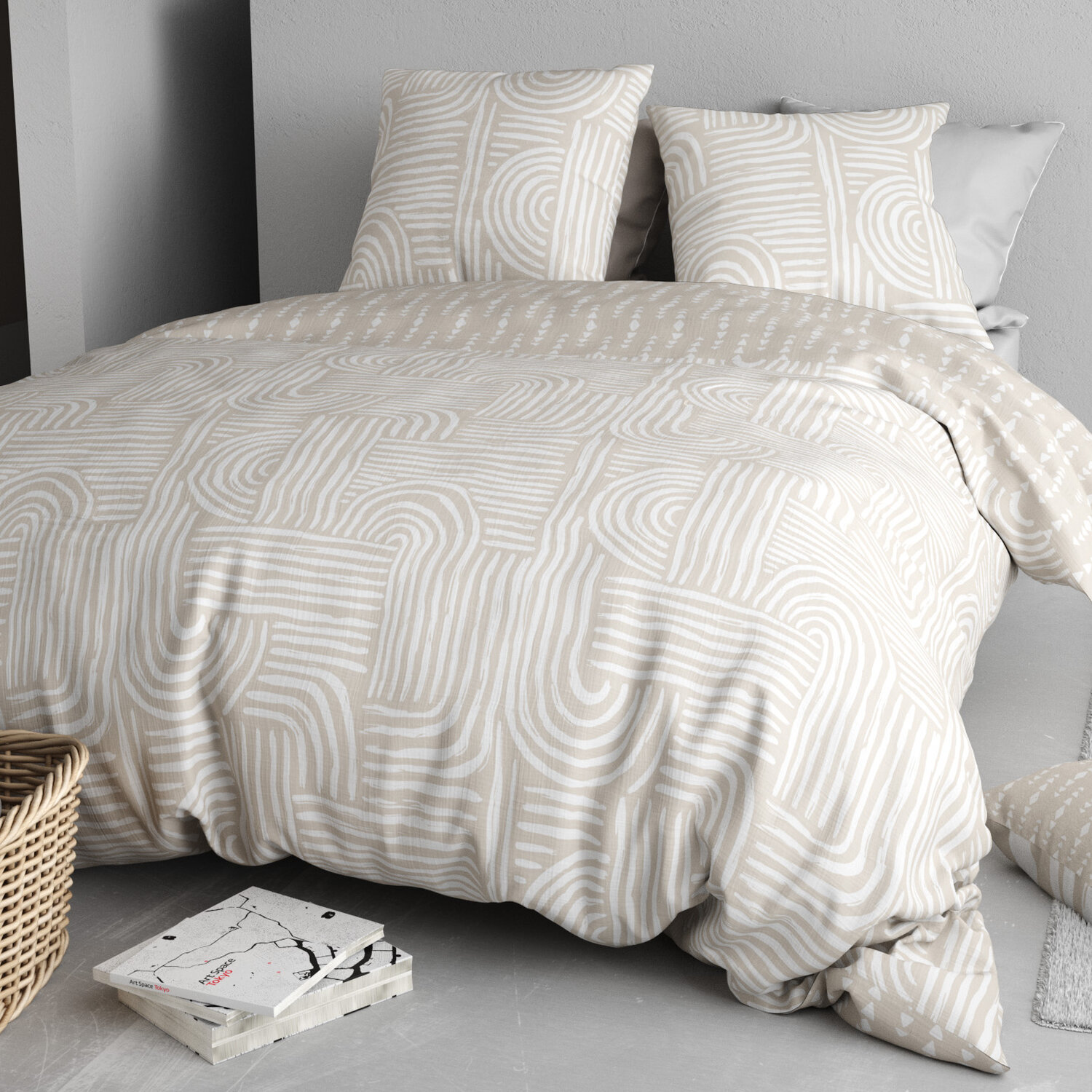 Parure housse de couette avec taie(s) en coton imprimée, Fado, C DESIGN HOME TEXTILE