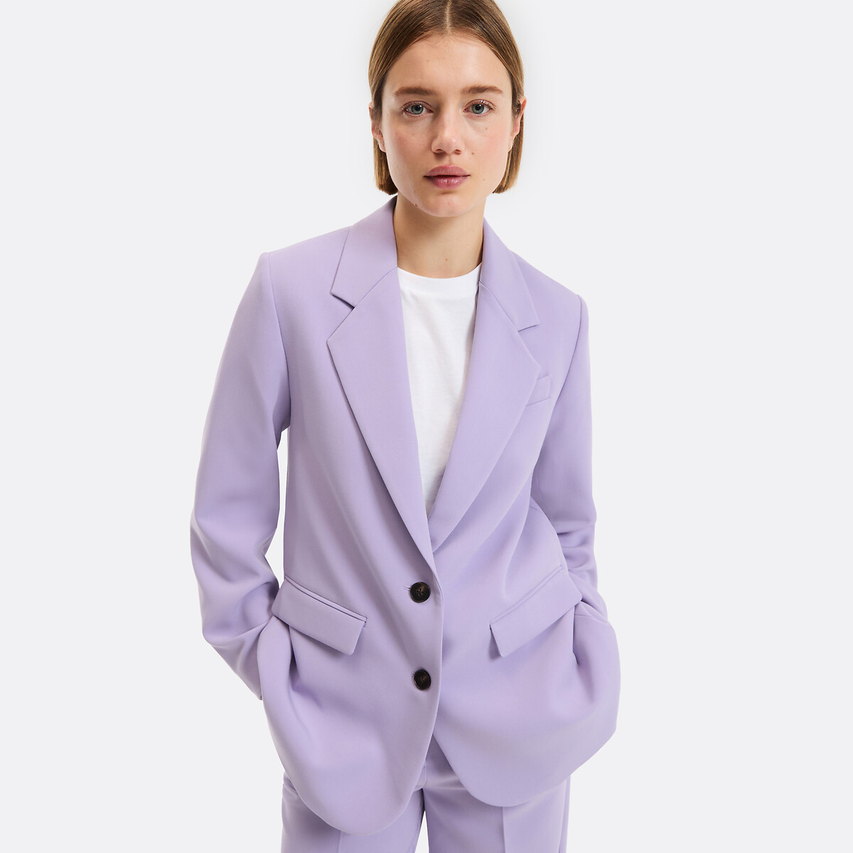 Blazer coupe droite, simple boutonnage, LA REDOUTE COLLECTIONS