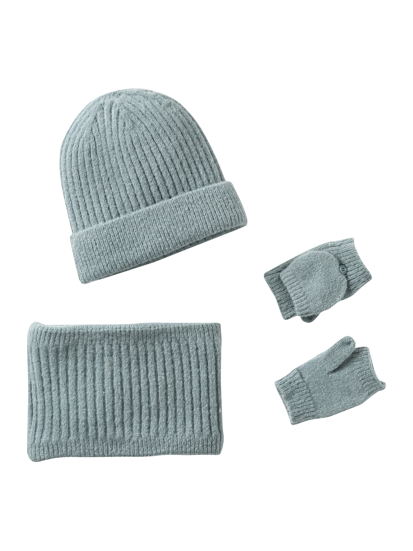 Ensemble bonnet + snood + moufles/mitaines, VERTBAUDET