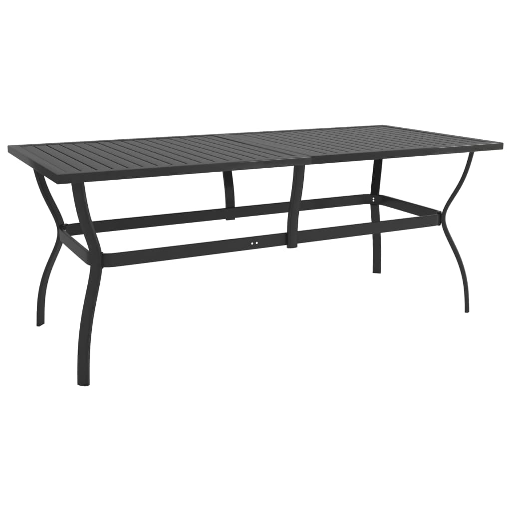 Table de jardin à lattes, HOME MAISON