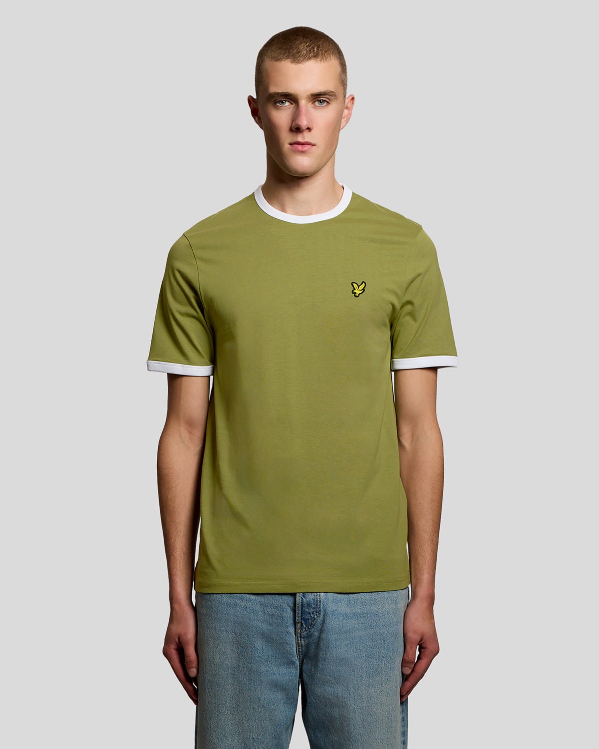 T-shirt ringer en coton col rond, LYLE & SCOTT