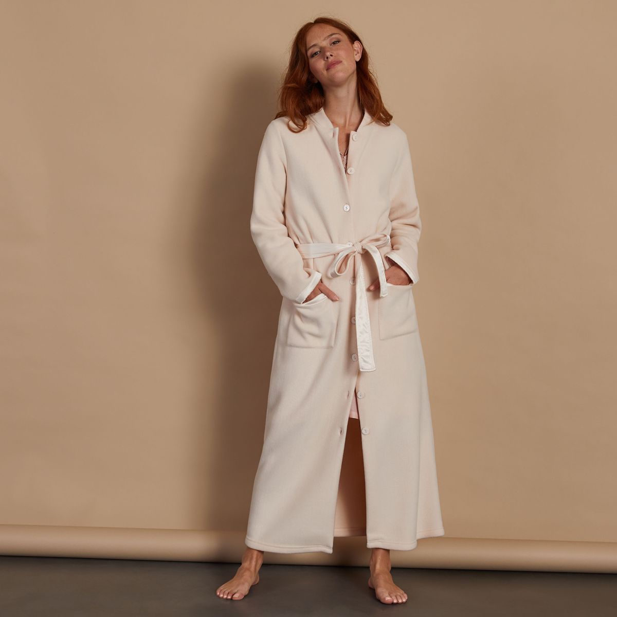 Robe de chambre en polaire softy Laurence Tavernier La Redoute