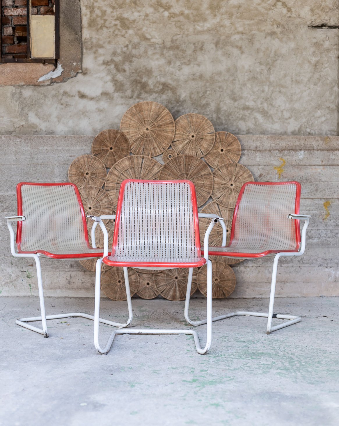 Trio de fauteuils d'extérieur Jakob N°1386 - Bon état, DEBONGOUT