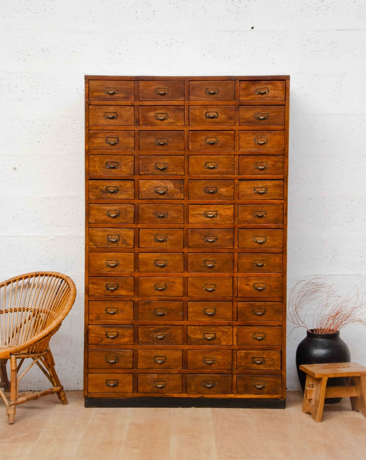Meuble de métier indien en teck Fernand N°446 - Bon état, DEBONGOUT
