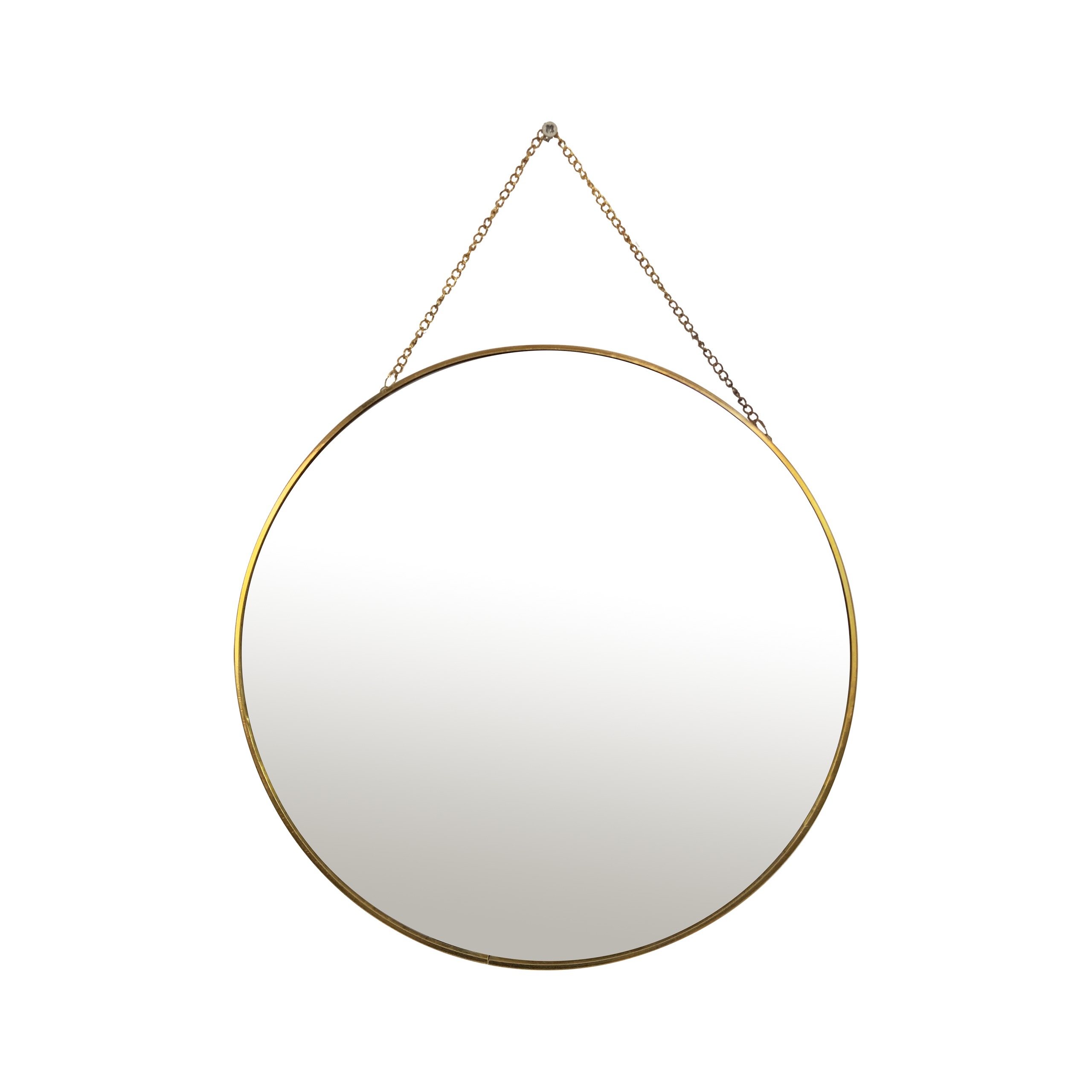 Miroir rond en métal avec chainette 30cm, EMDE
