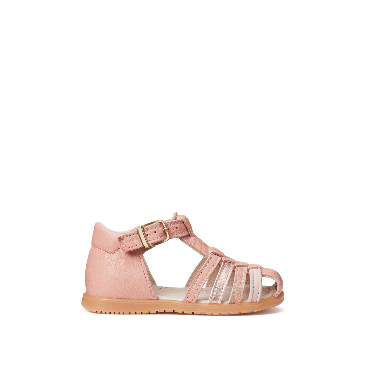 Børne første skridt sandaler i læder pink La Redoute Collections La Redoute