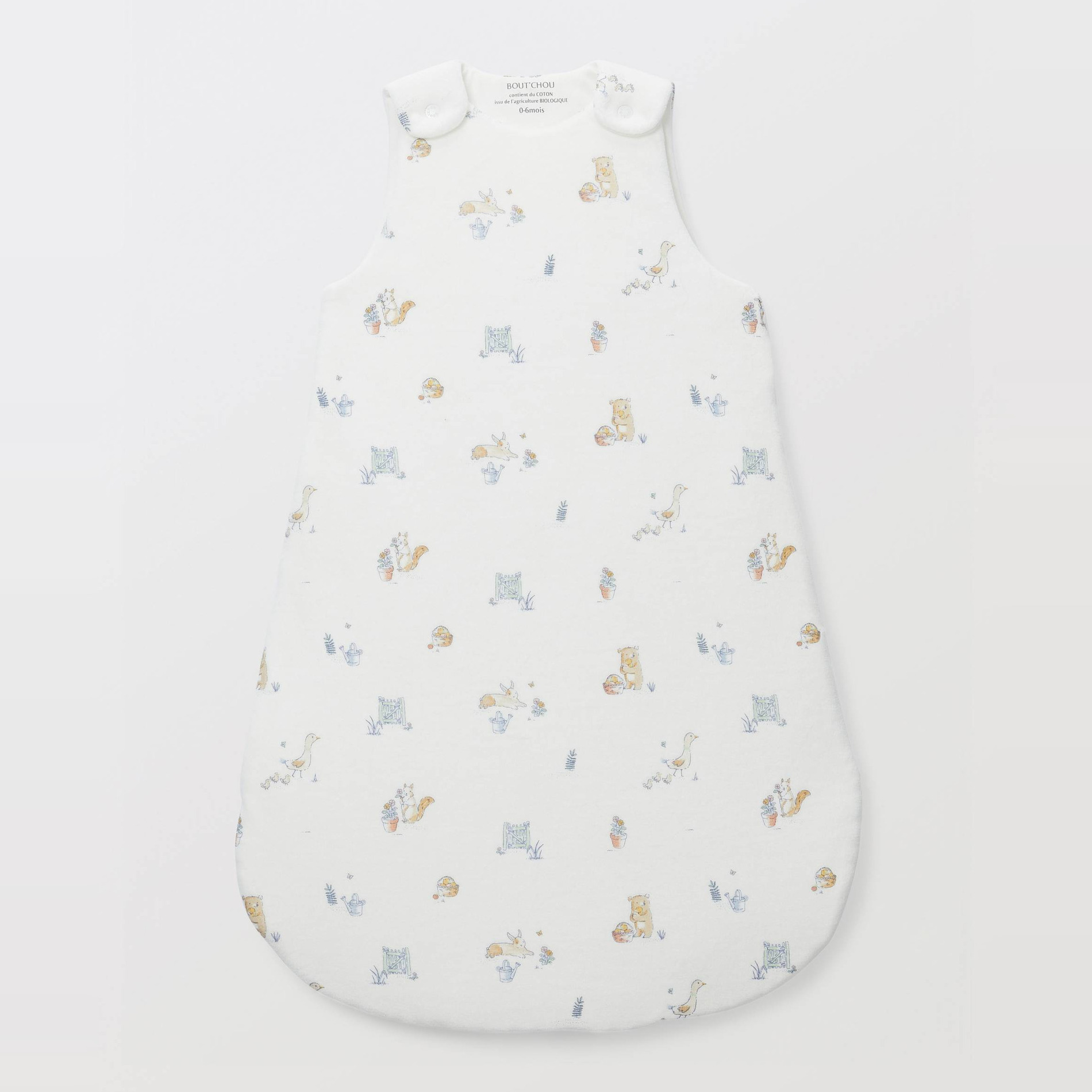 Gigoteuse en velours imprimée TOG 3,5 en coton BIO, BOUT'CHOU