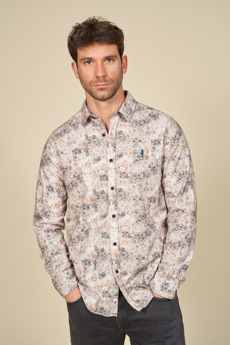 Chemise imprimée douce à fleur japonaise, MCS