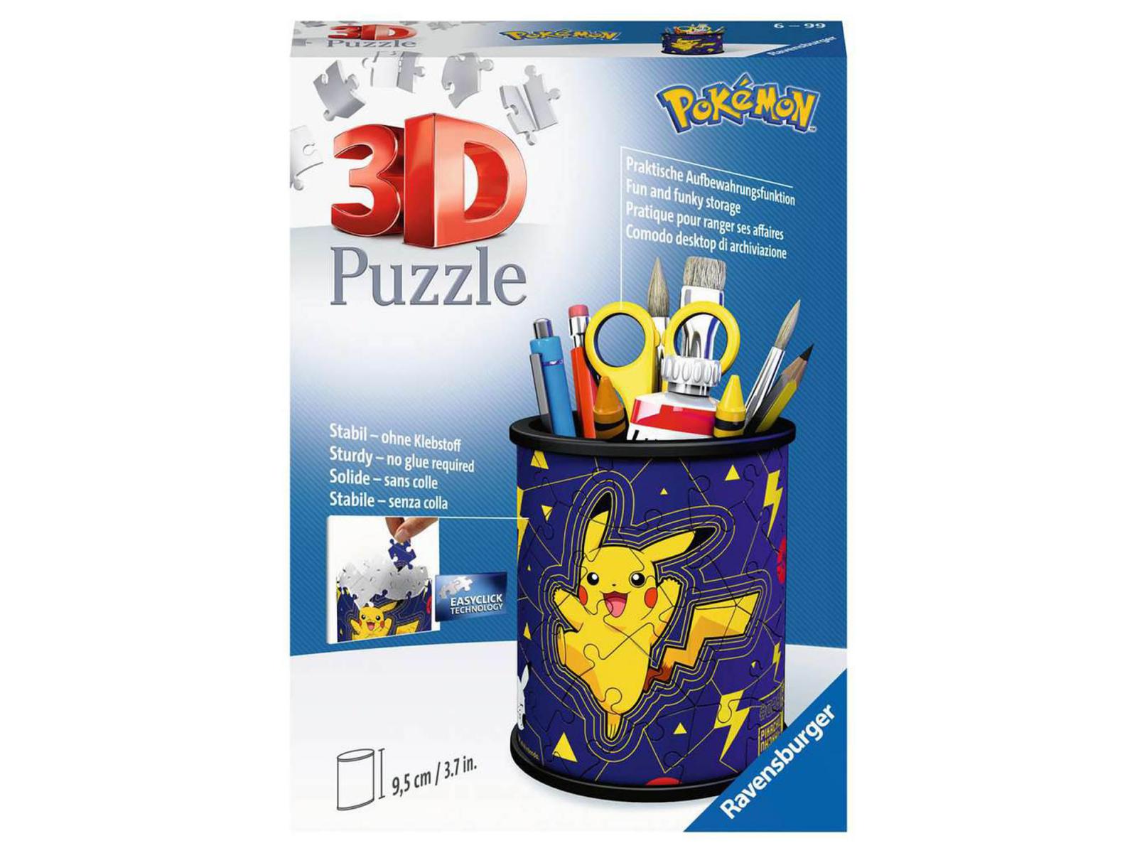 Puzzle 3D Pot à crayons - Pokémon, RAVENSBURGER