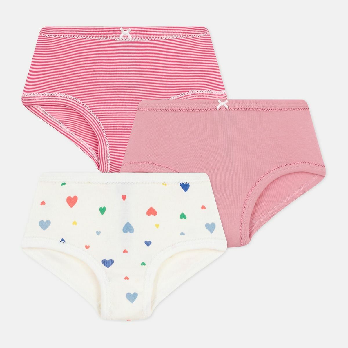 Lot de 3 culottes coton, taille haute
