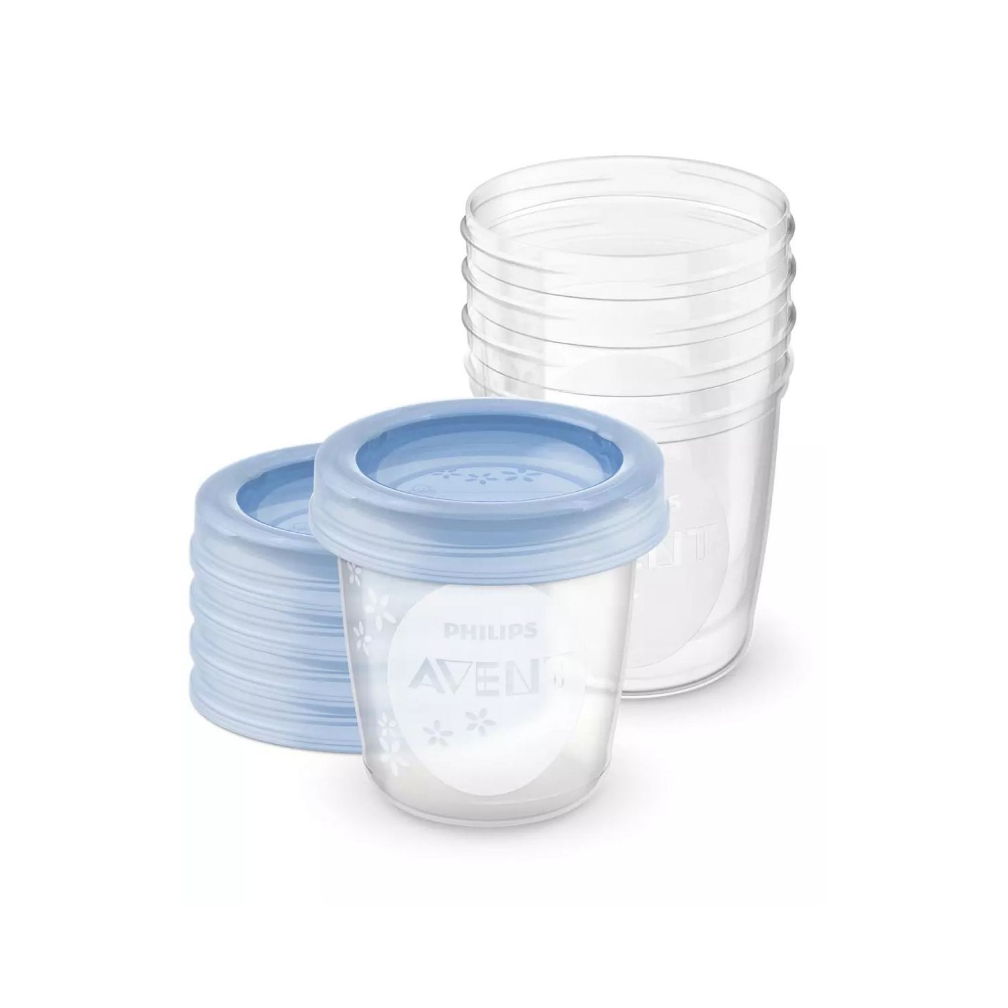 Lot de 5 pots de conservation du lait maternel, PHILIPS AVENT