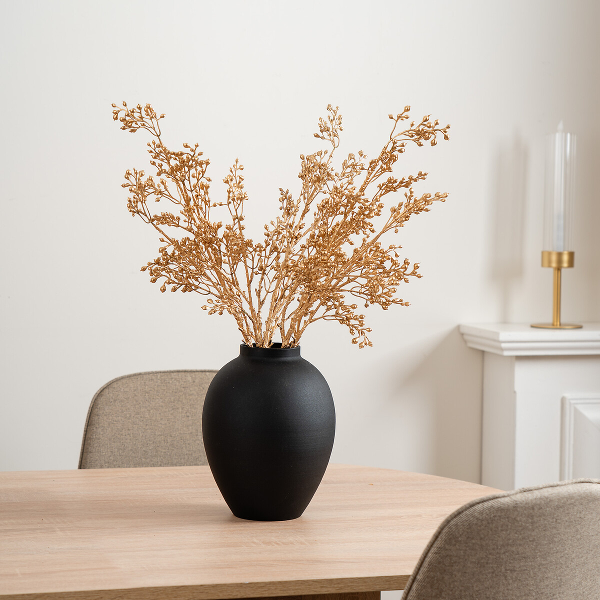 Set of 3 70cm Gold Mini Berry Branch, SO'HOME