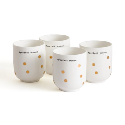 Комплект из 4 чайных чашек из фарфора, KUBLER LA REDOUTE INTERIEURS
