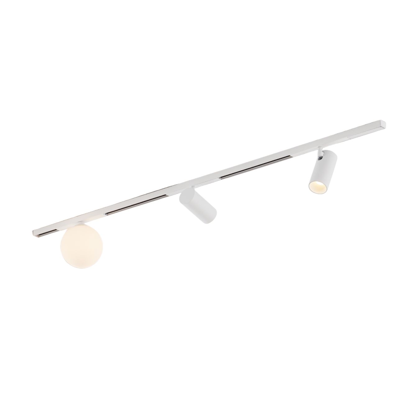 Kit rail LED 2 spots + 1 boule verre - LYNE, KOSILUM