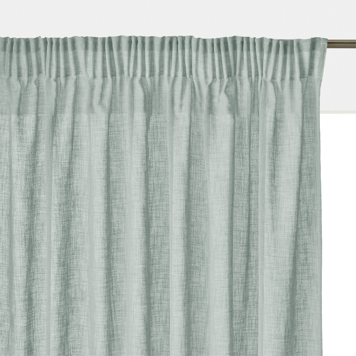 Nyong linen-effect radiator curtain with gathered braid La Redoute ...