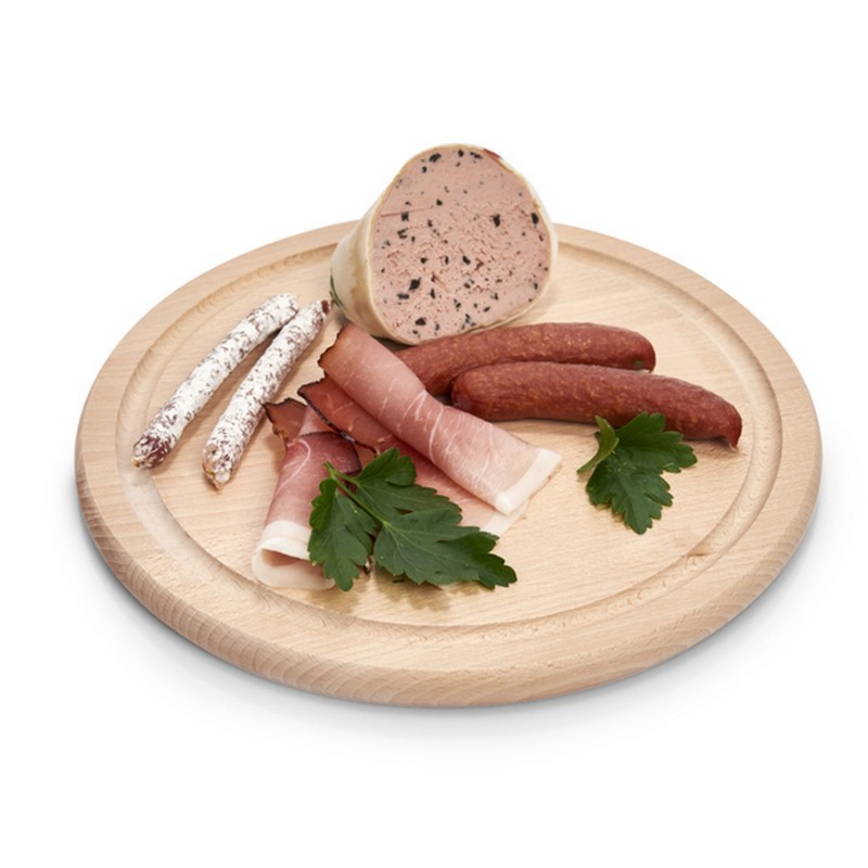 Assiette en bois hêtre naturel, ZELLER PRESENT