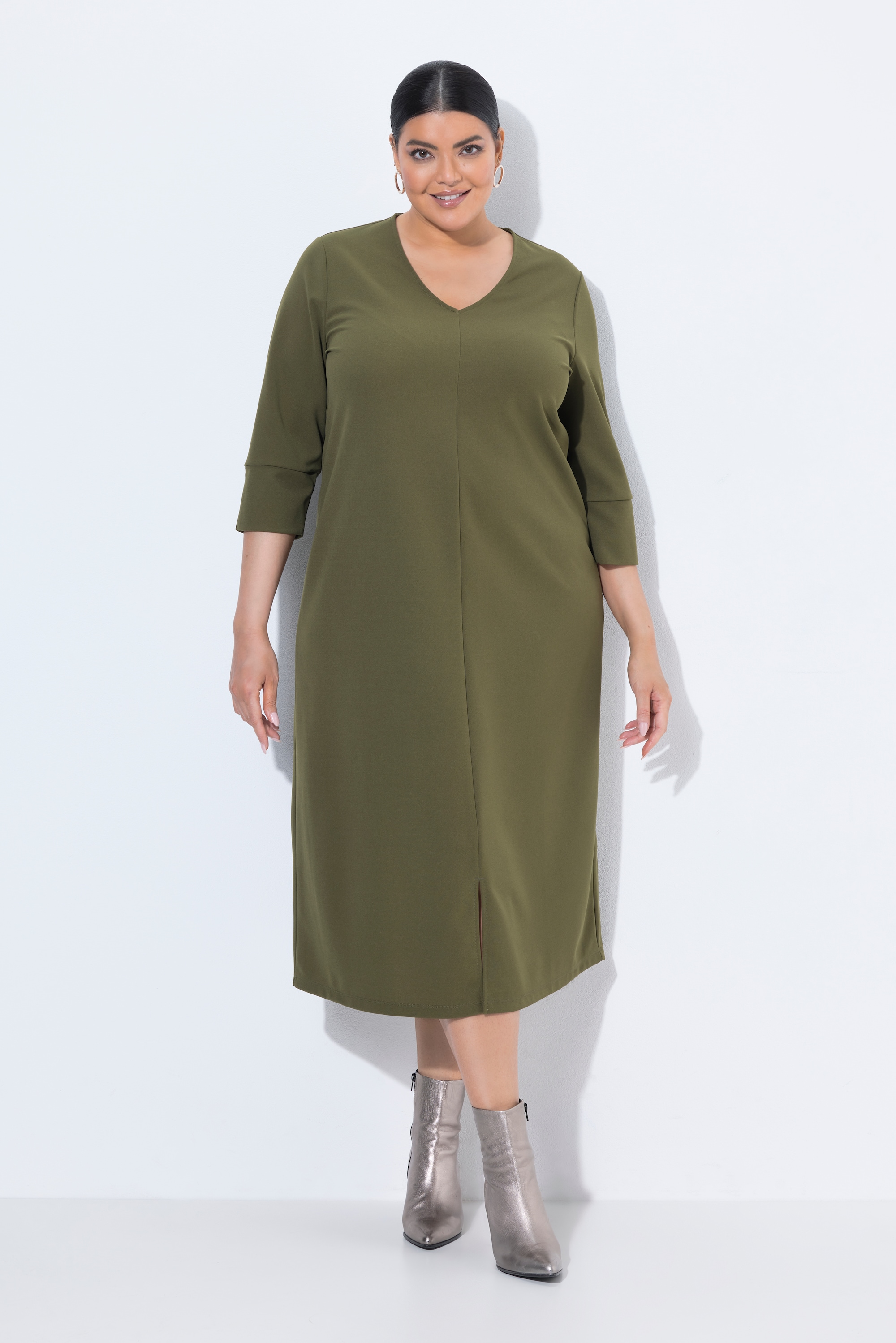 Robe midi avec couture fantaisie, poches, ULLA POPKEN
