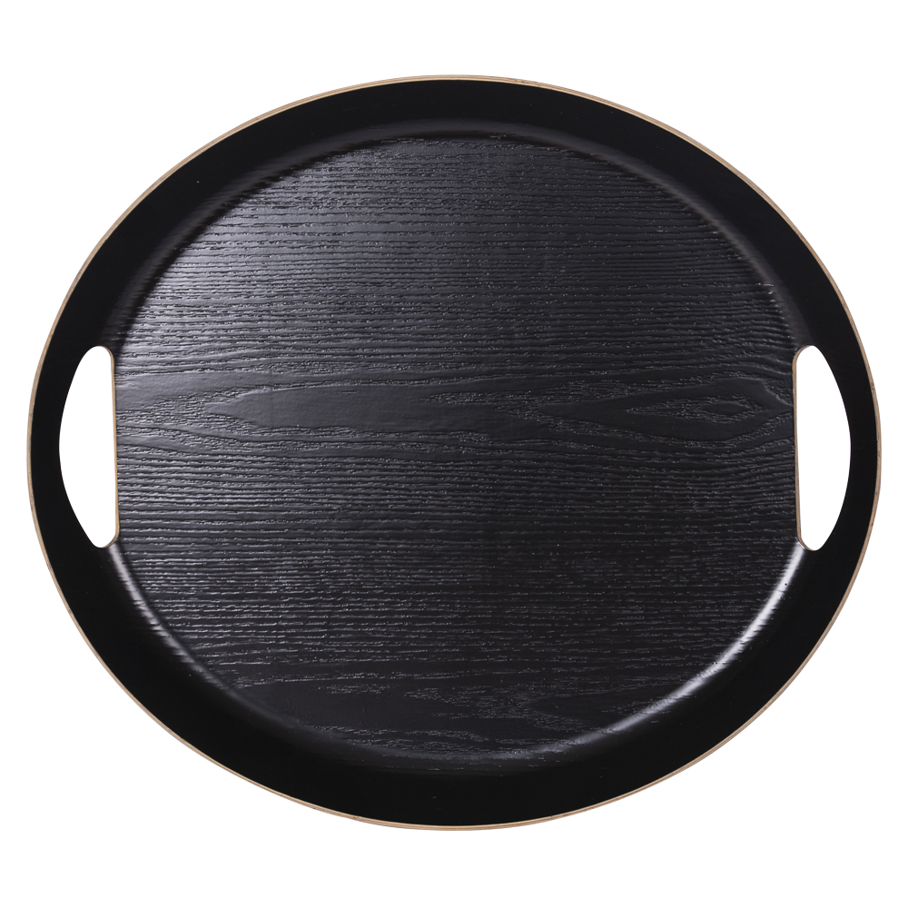 Plateau oval bois clair 47 x 41 cm, ABSOLUMENT MAISON