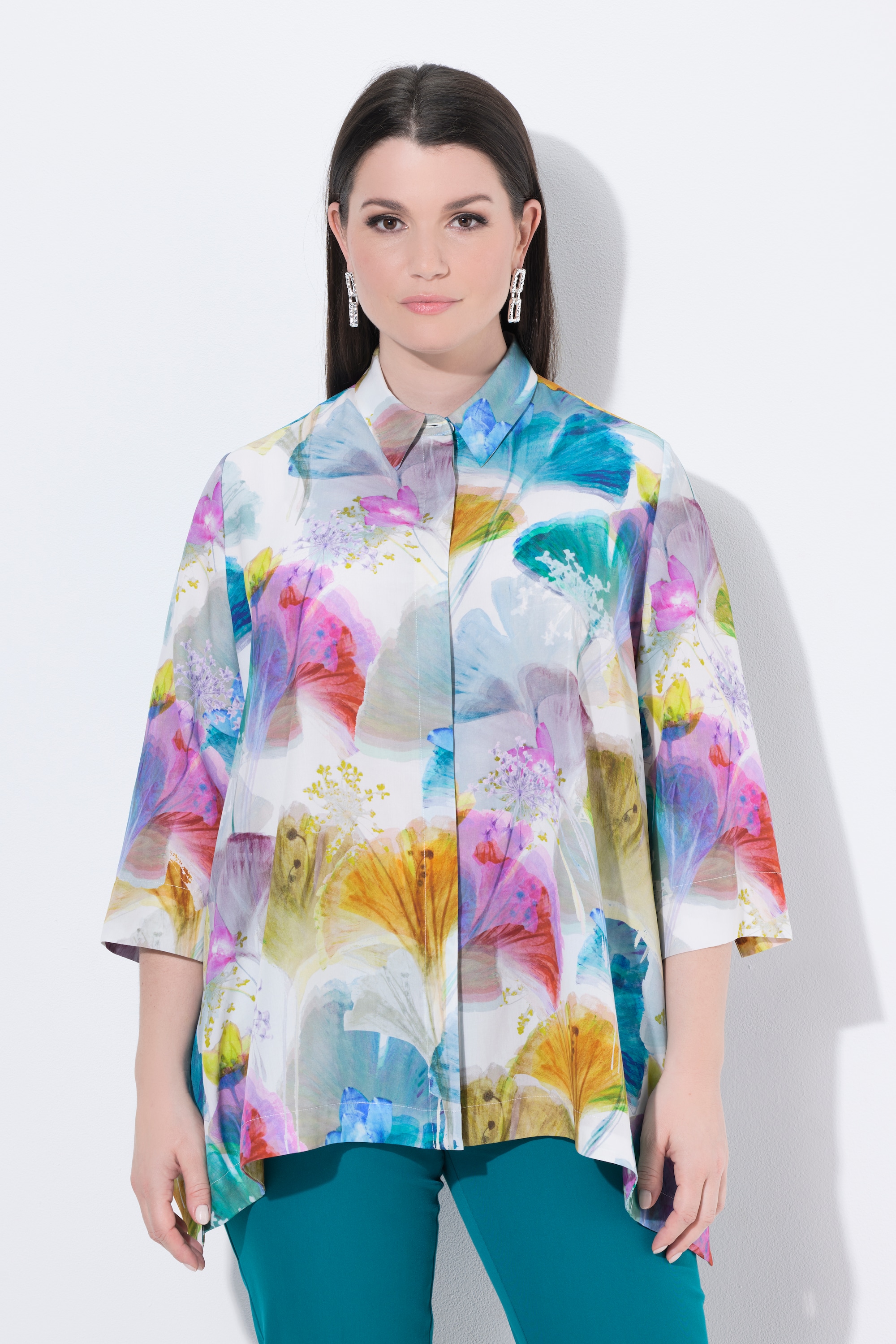 Blouse en lyocell, ourlet en pointe, ULLA POPKEN
