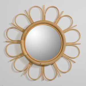 Miroir rotin forme fleur Ø52 cm, Nogu