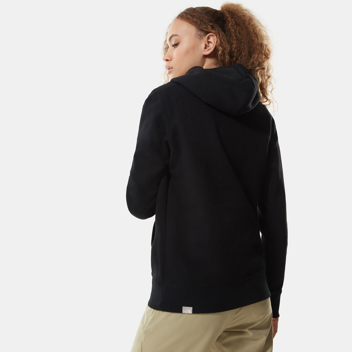 Drew peak cotton hoodie with logo print 