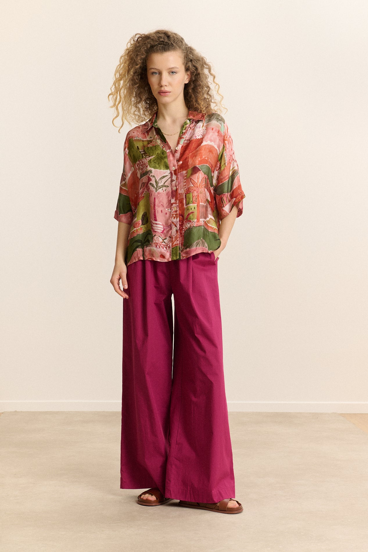 Chemise manches courtes imprimée CELINA, GARANCE PARIS 