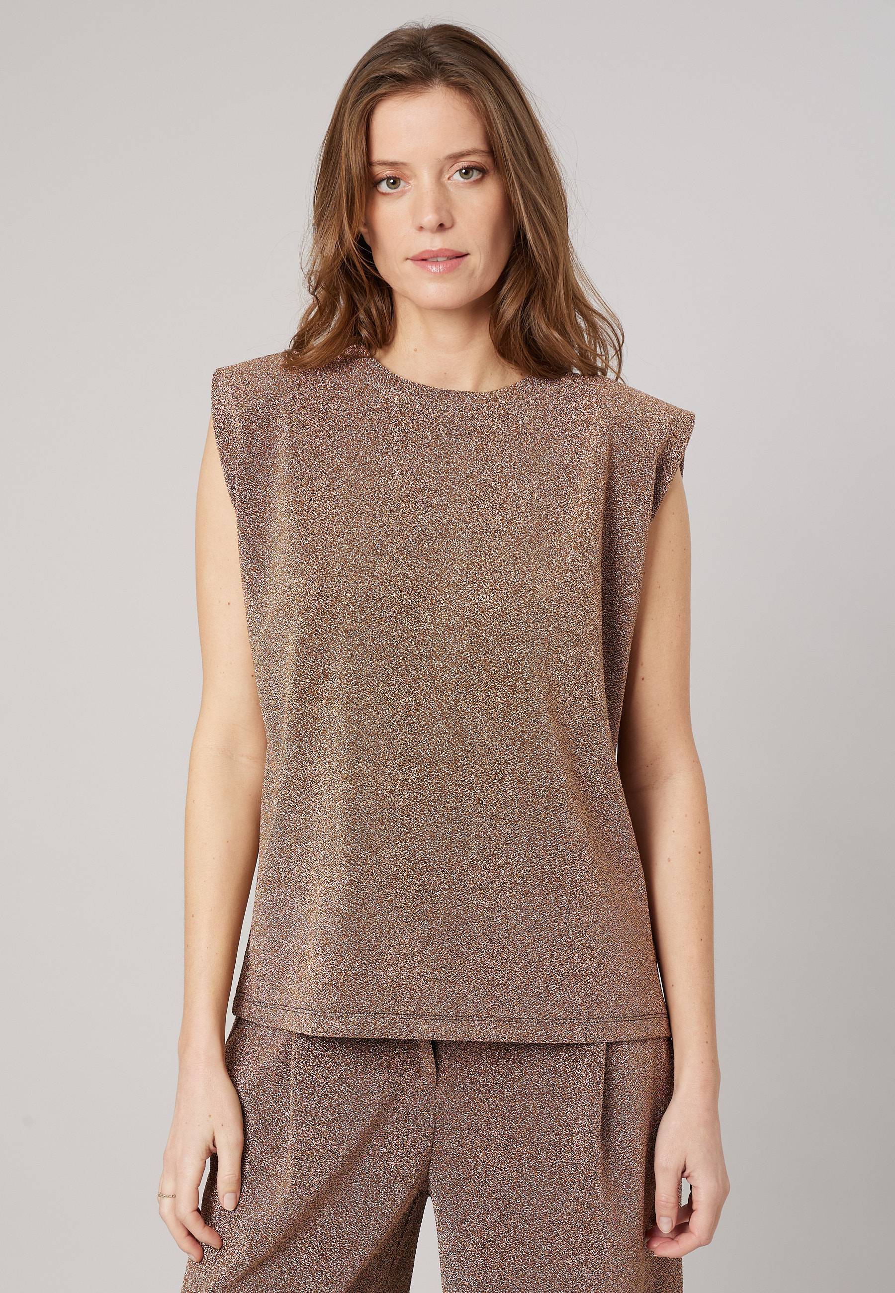 Top femme sans manches maille brillante SAYA, DEELUXE