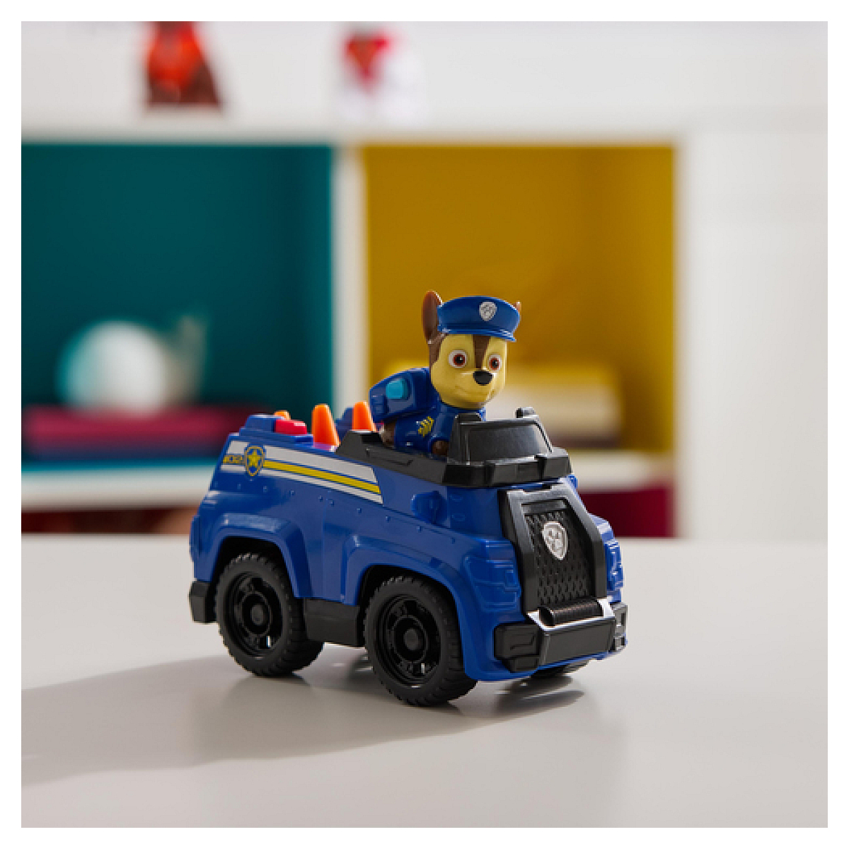 Véhicule + Figurine - Paw Patrol - Chase - 15 cm - Jouet Enfant 3 ans et + - Mixte - Jeux - Jouets