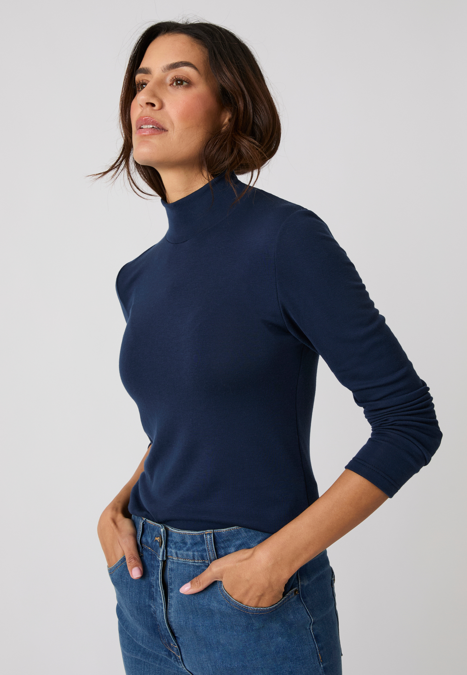T-shirt col montant fine côte, Thermolactyl Sensitive, DAMART