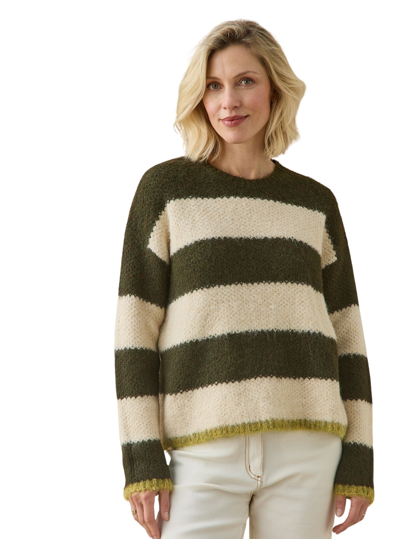 Pull court rayé col rond, DAXON