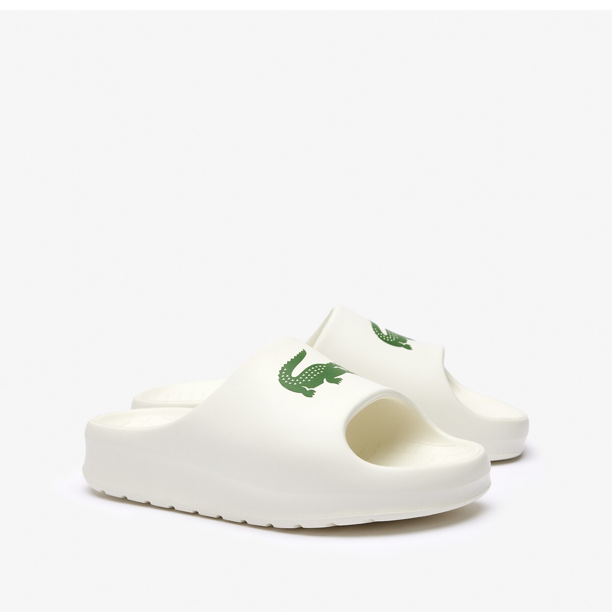 Claquettes serve slide 2.0 beige vert Lacoste La Redoute