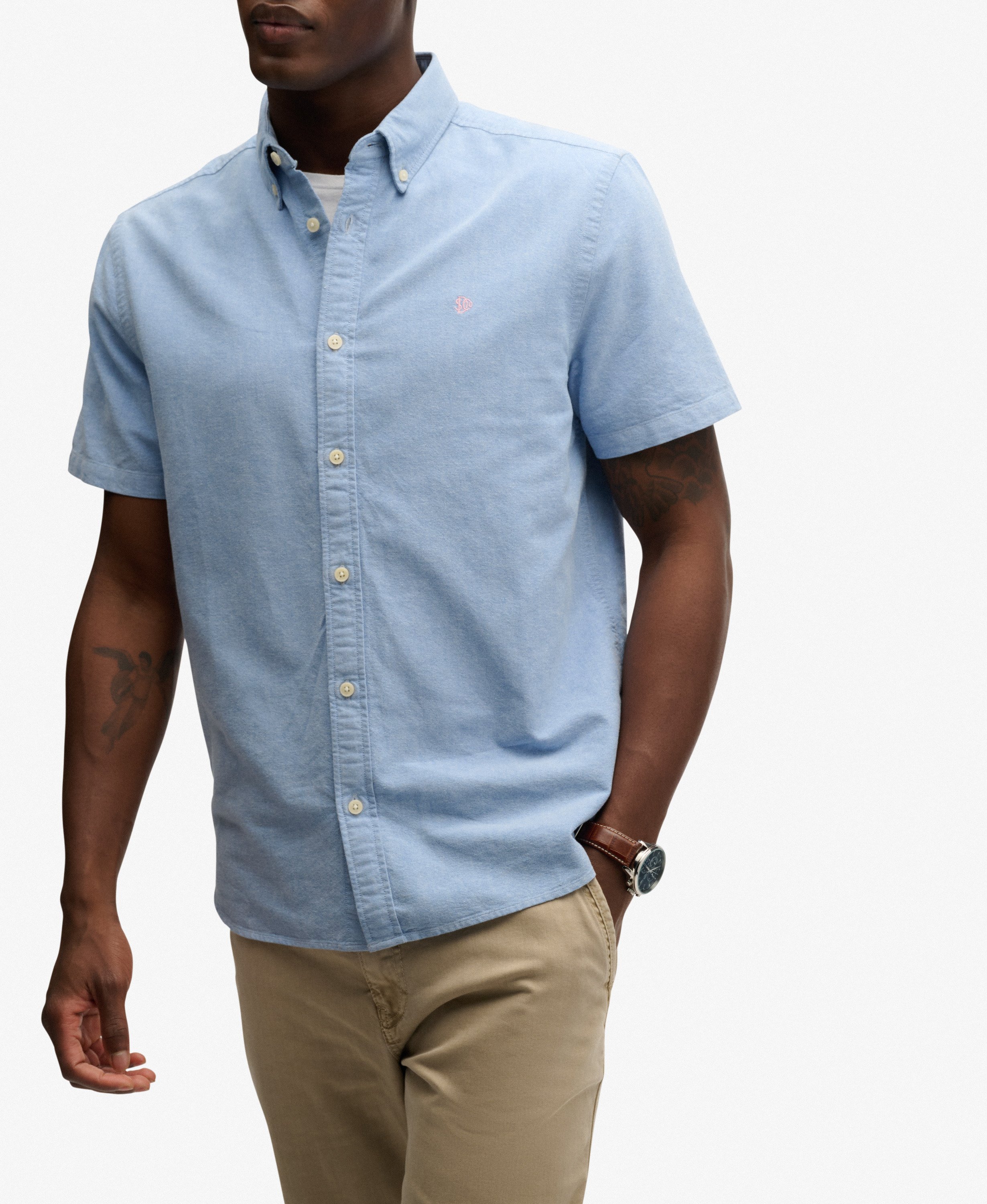 Chemise Oxford Preppy à manches courtes, SUPERDRY