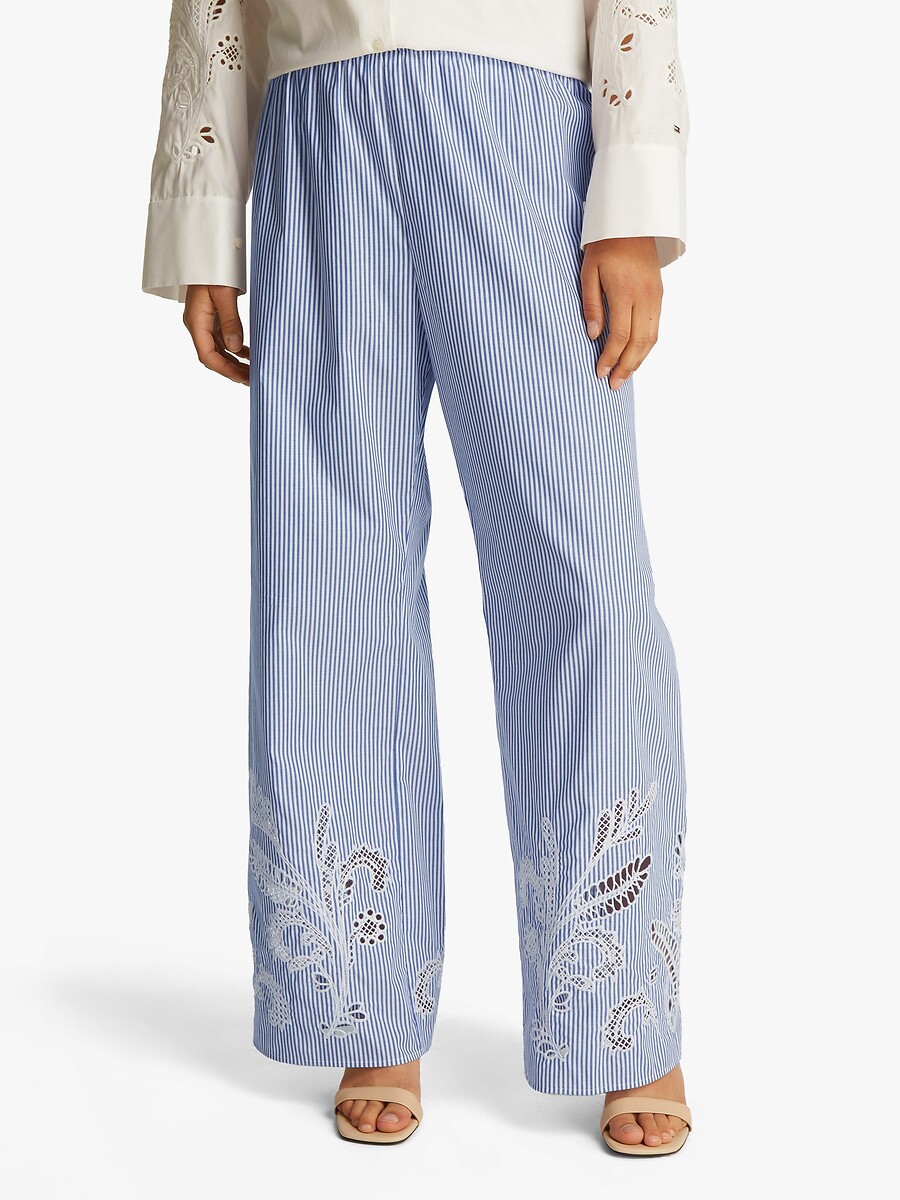 Pantalon large brodé, TOMMY HILFIGER