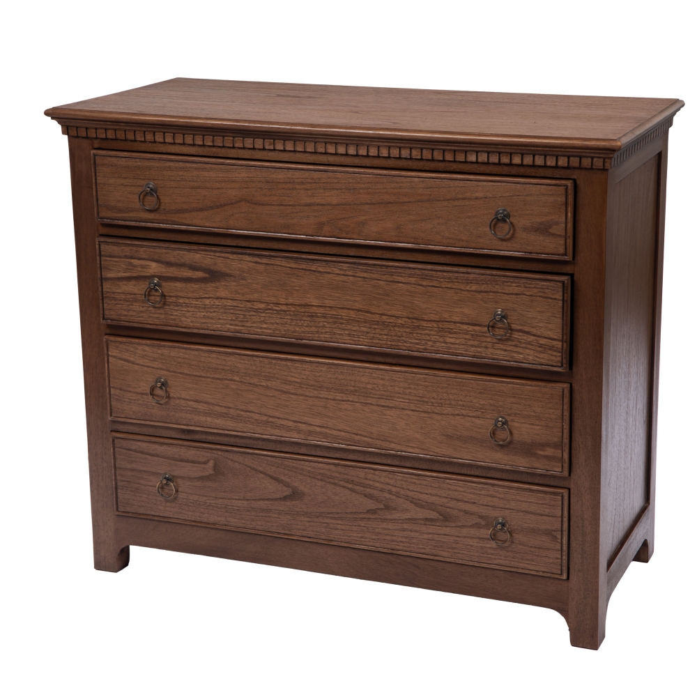 Commode 4 tiroirs en bois L100 cm Pétronille, AMADEUS