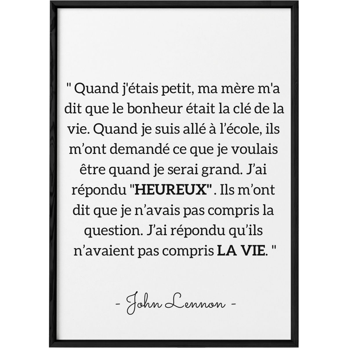 Affiche J Lennon Ils N Avaient Pas Compris La Vie Multicolore L Afficherie La Redoute
