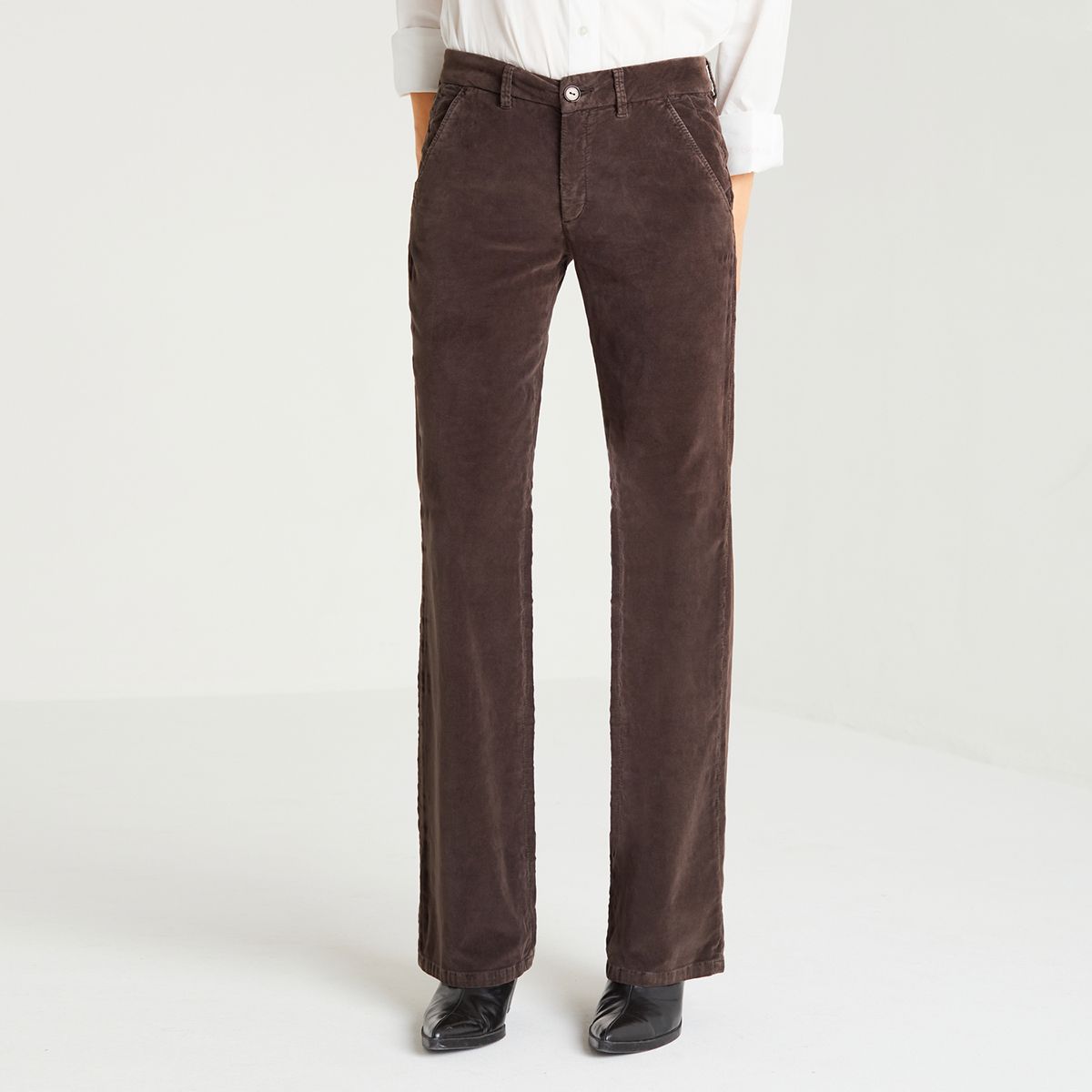 Pantalon chino gris 2025 femme
