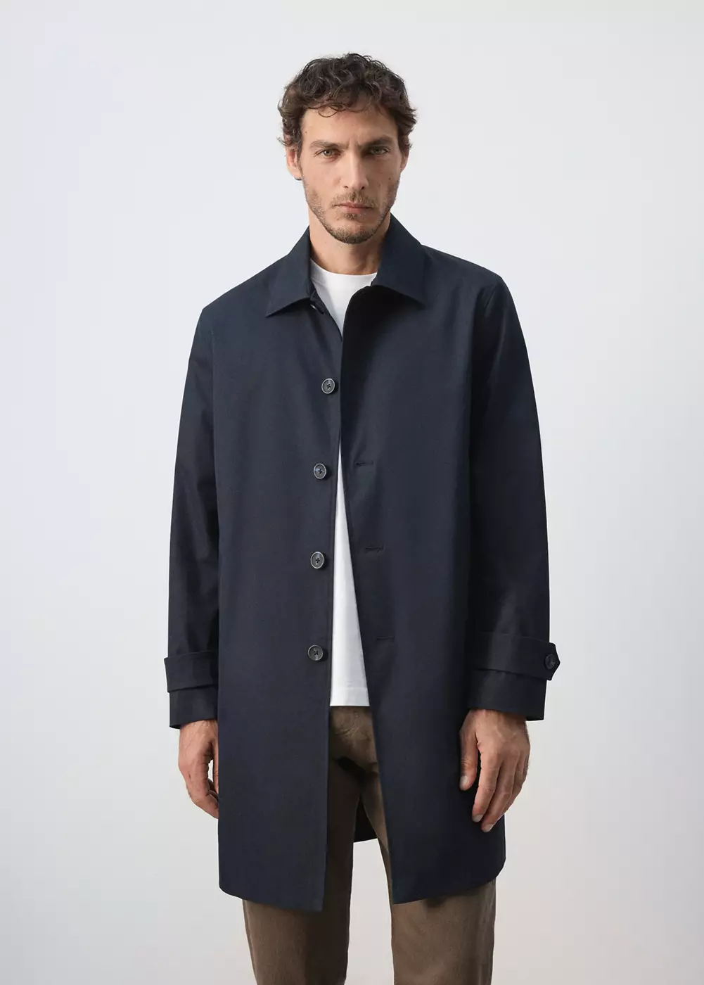 Trench déperlant à poches, MANGO MAN
