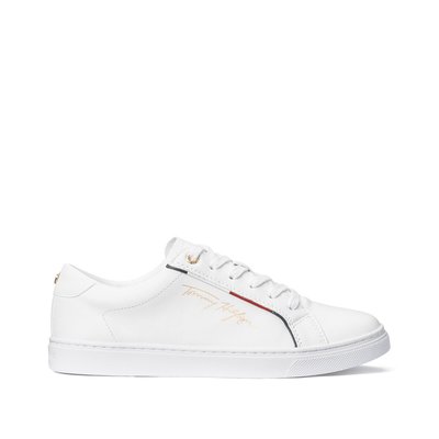 TH Signature Leather Trainers TOMMY HILFIGER