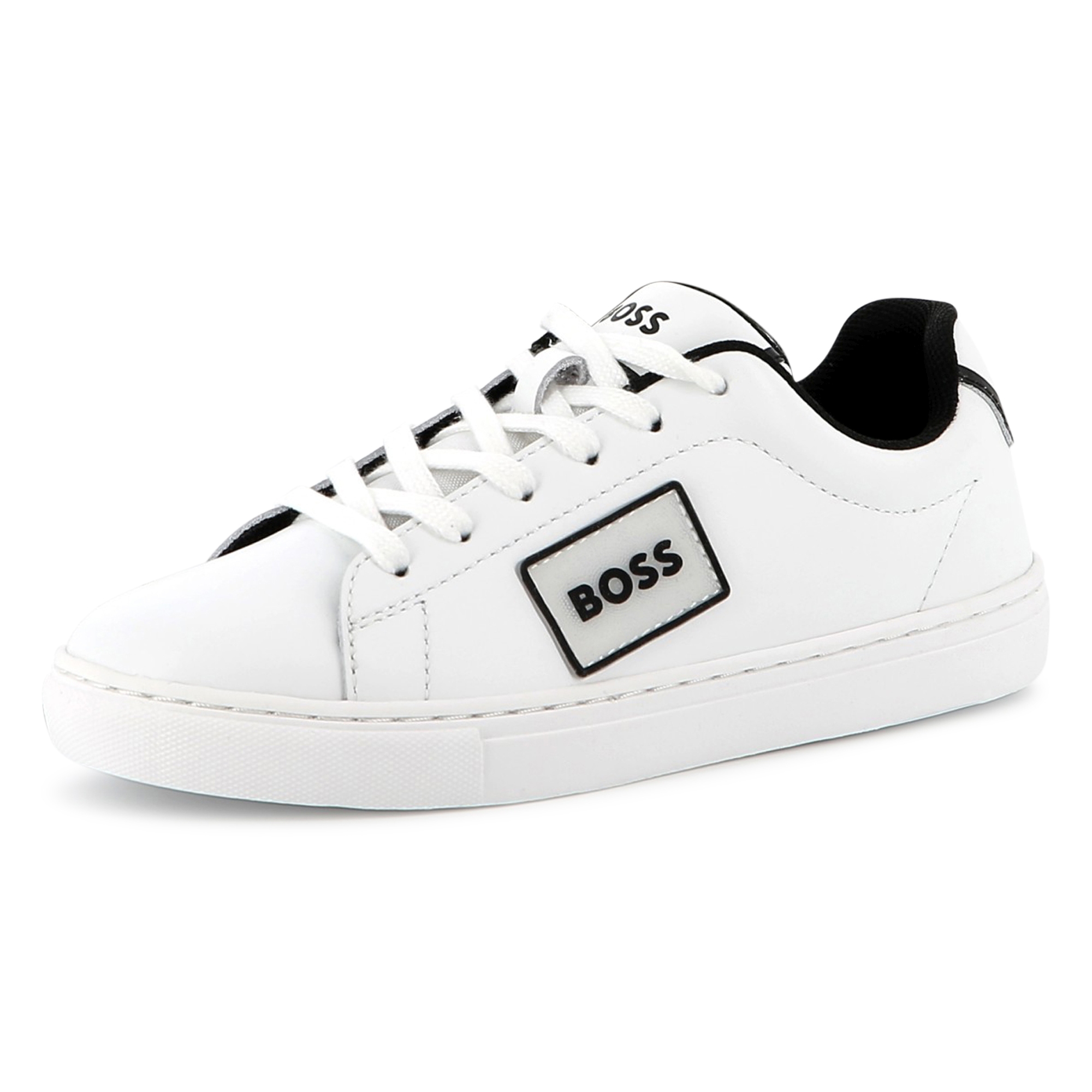 Sneakers in pelle bovina, BOSS KIDSWEAR