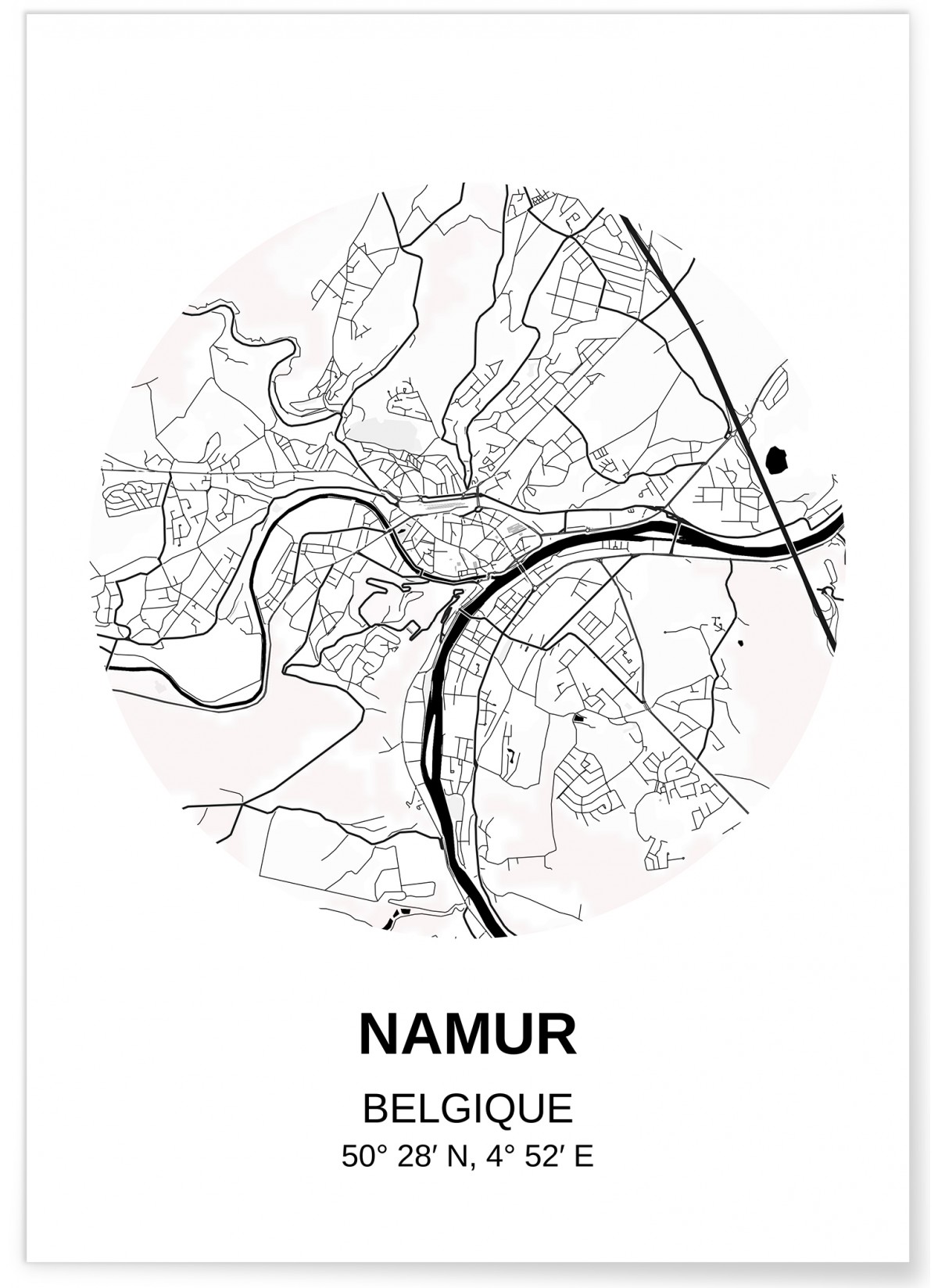 Affiche Carte Namur, L'AFFICHERIE