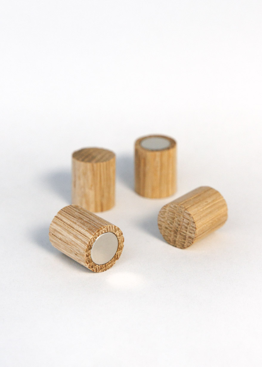 Magnet en bois (lot de 4) ELA, METALLBUDE