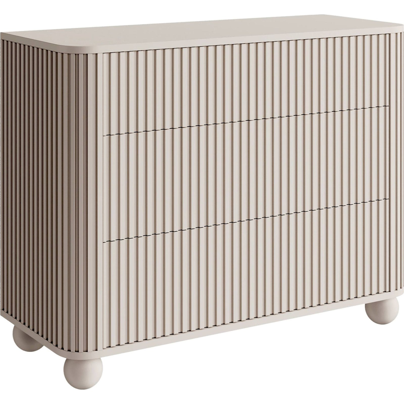 Commode striée ARVELLO 3 tiroirs, RECOLLECTION