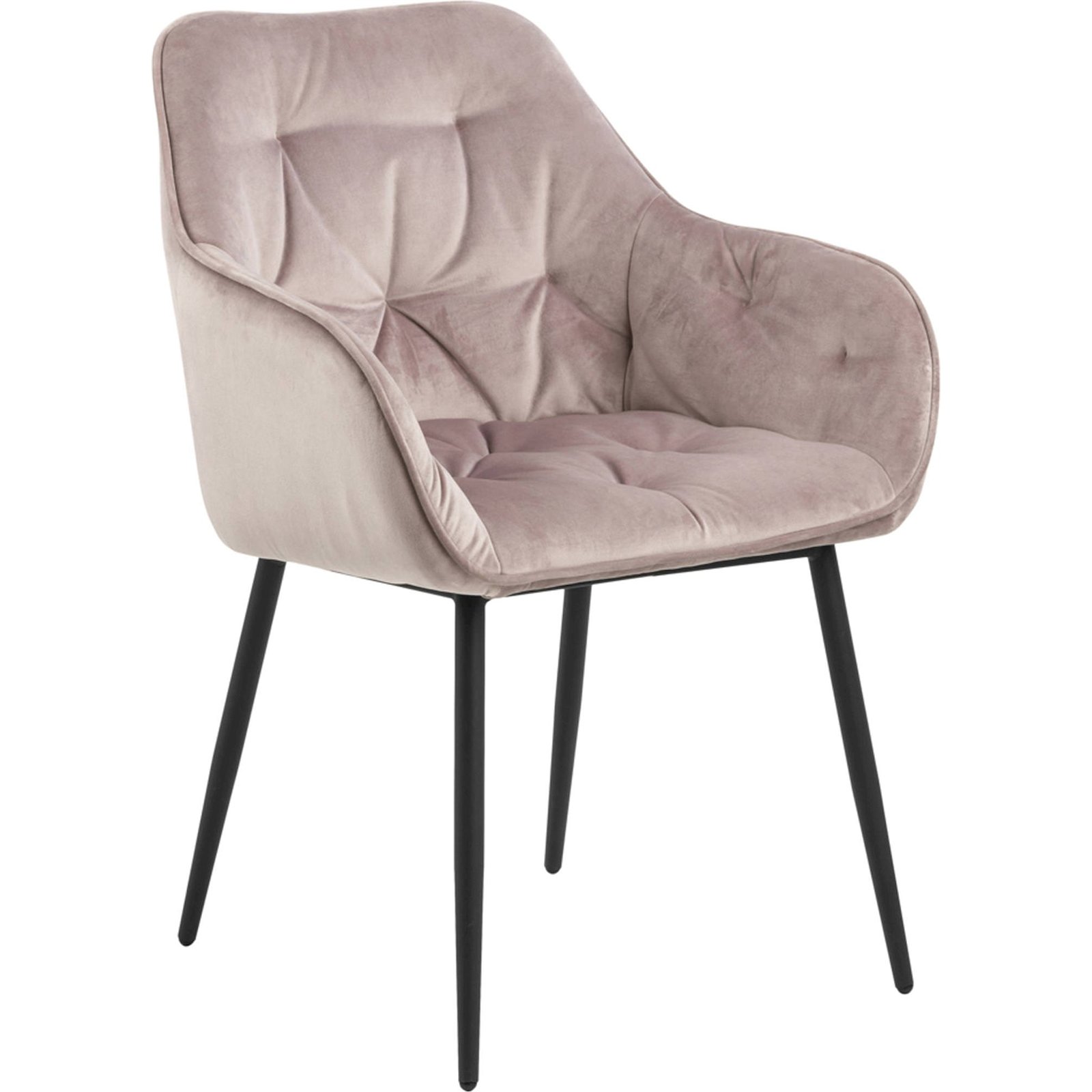Chaise tapissée à accoudoirs en tissu bouclé, RECOLLECTION