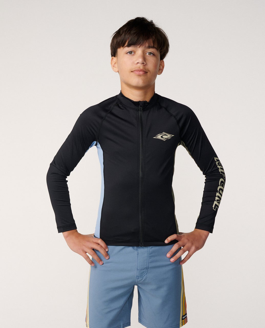 T-shirt anti-UV Eternal Shred ZIP manches longues garçon, RIP CURL