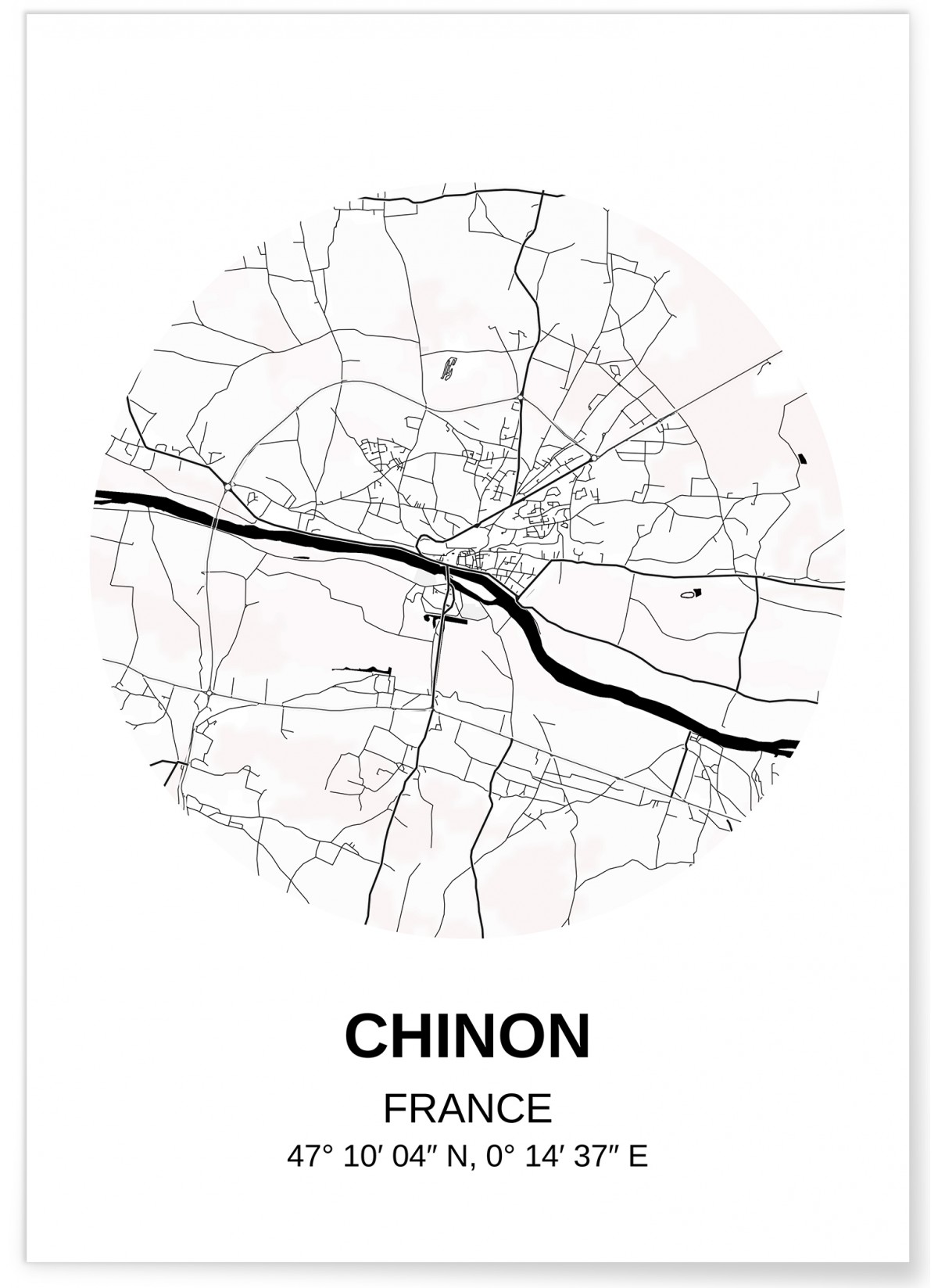 Affiche Carte Chinon, L'AFFICHERIE
