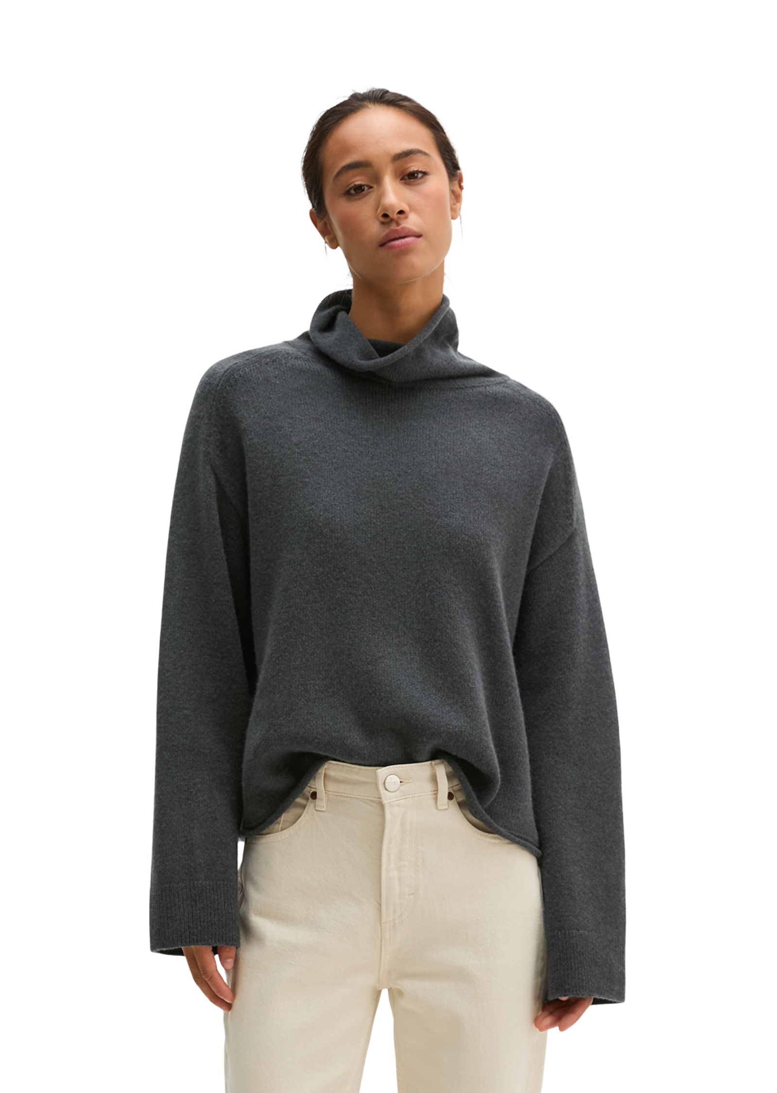 Pull en maille coupe classique en mélange de laine vierge douce, MARC O'POLO