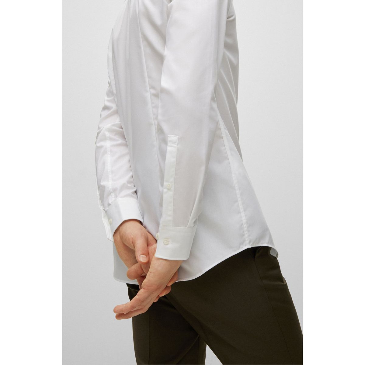 Chemise en popeline de coton à épaules plissées - Prêt-à-porter de luxe, Femme 1AAY7M