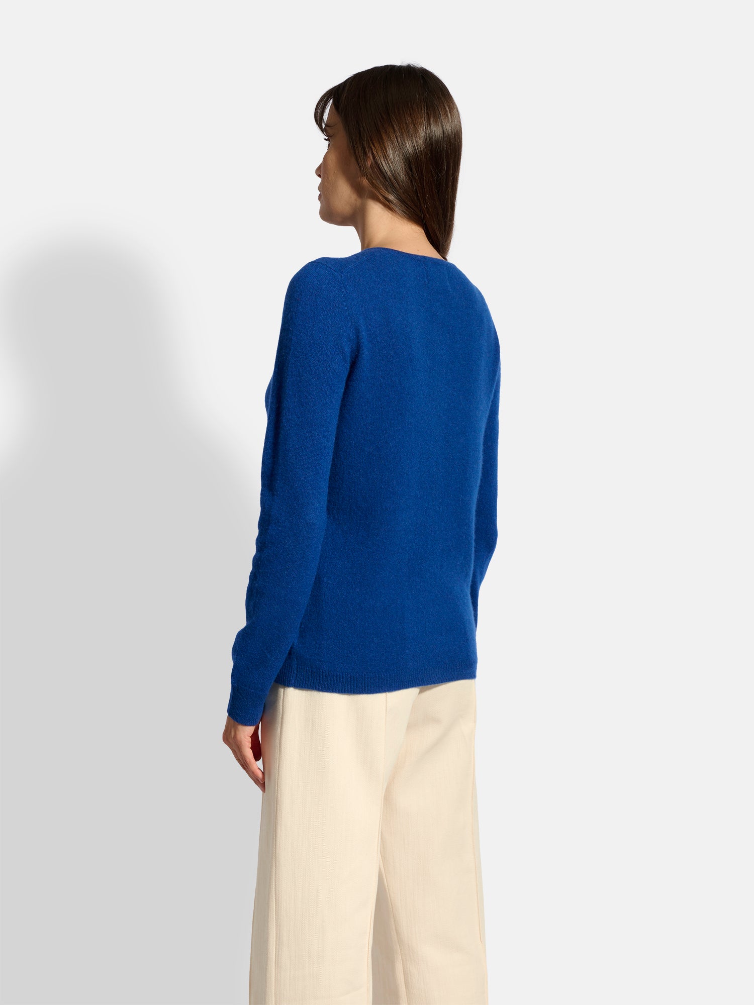 Cardigan Col Rond Outremer Katharine, JUST CASHMERE